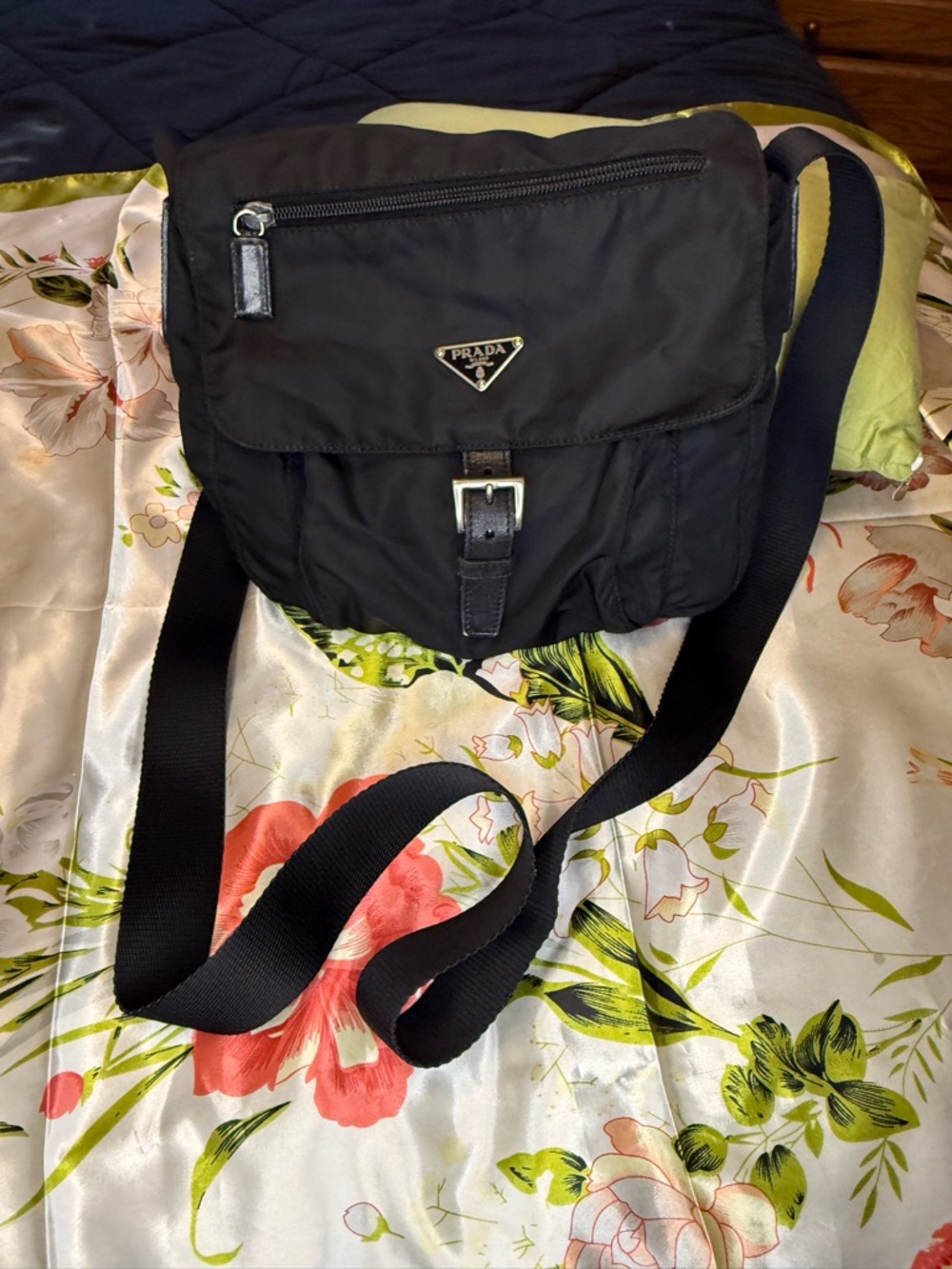 Prada Tessuto Nylon Crossbody Messenger Bag Black – Made in Italy – COA Included